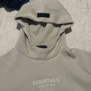 Beige XS Fear Of God Essential Hoodie